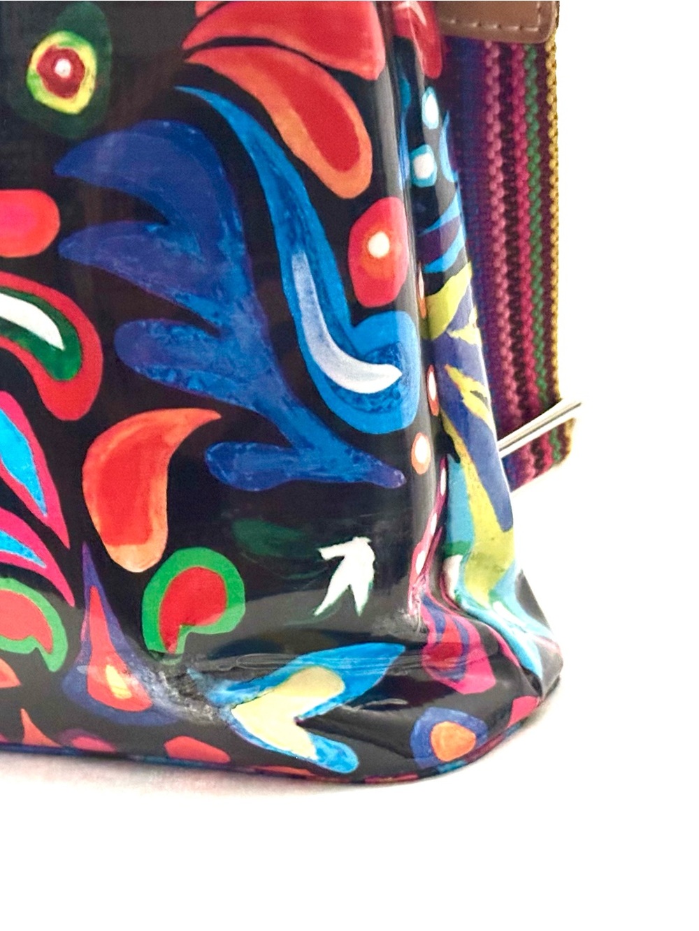 Consuela Sophie Downtown Crossbody Bag - Black w/ Multicolor Design - Picture 13 of 14